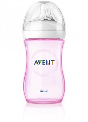 Шише за хранене Philips AVENT Natural PP 2.0, 260 мл – розов Намаления и отстъпки ЧеренПетък