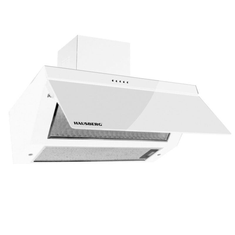 Абсорбатор Hausberg HB-1275AB, 190 W, 450 m3/h, Дигитален, Стъклен, Миещ се алуминиев филтър, Бял Намаления и отстъпки ЧеренПетък 3