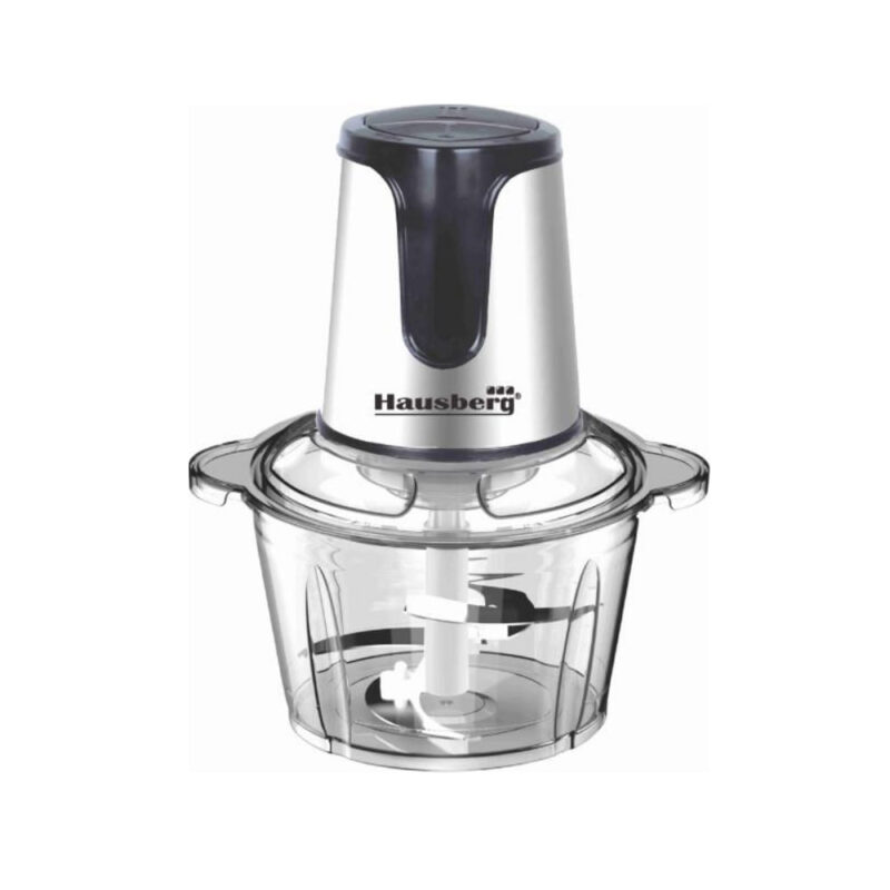 Чопър Hausberg HB-4505, 400W, 2 литра, Стъклена купа, Черен/сребрист Намаления и отстъпки ЧеренПетък 3
