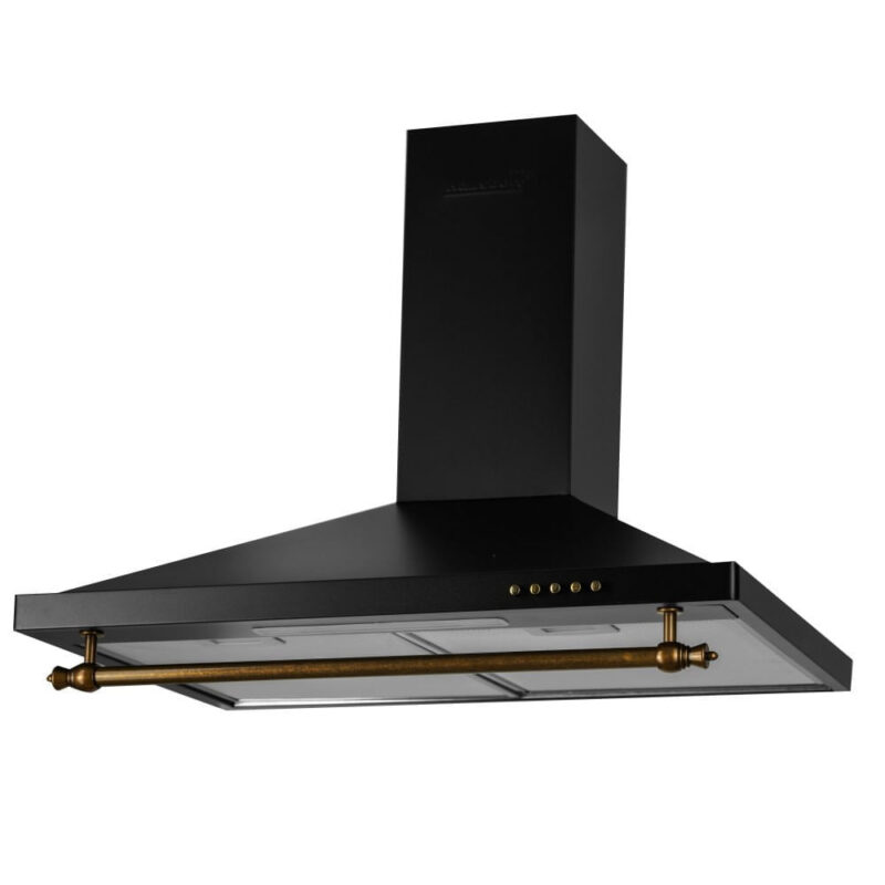 Декоративен абсорбатор за вграждане Hausberg HB-1365, 110W, 450 м3/ч, 60см, Алуминиев филтър, Черен Намаления и отстъпки ЧеренПетък 2
