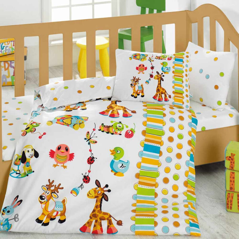 Детски спален комплект Cotton Box 129CTN2048, Памук, Ranforce, 4 части, Плик 100х150см, Чаршаф 100х150см, 2 Калъфки, Многоцветен Намаления и отстъпки ЧеренПетък 3