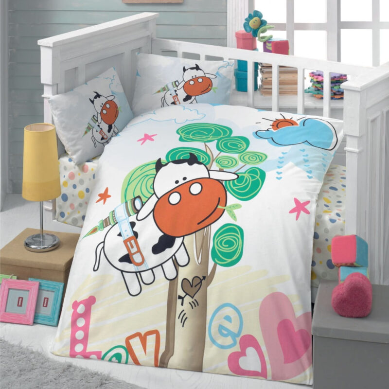 Детски спален комплект Cotton Box 170PTK2005, 4 части, Памук Ranforce, Плик 100х150, Чаршаф 100х150, Многоцветен Намаления и отстъпки ЧеренПетък 3