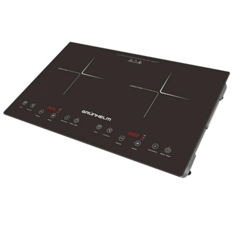 Двоен индукционен котлон Grunhelm GI-2021, 3200W, Керамична плоча, 10 нива, Таймер, LED екран, Черен Намаления и отстъпки ЧеренПетък 3