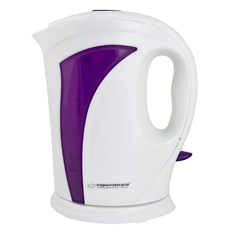 Електрическа кана Esperanza EKK018V, 2200W, 1.7 литра, Автоматично икзлючване, Бял/лилав Намаления и отстъпки ЧеренПетък 3