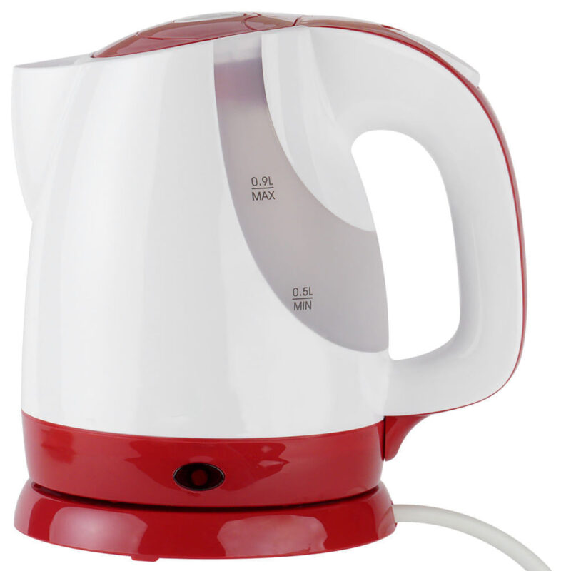 Електрическа кана Rosberg Premium RP51230F, 1300W, 900 ml, Мерителна скала, Бял/червен Намаления и отстъпки ЧеренПетък 2