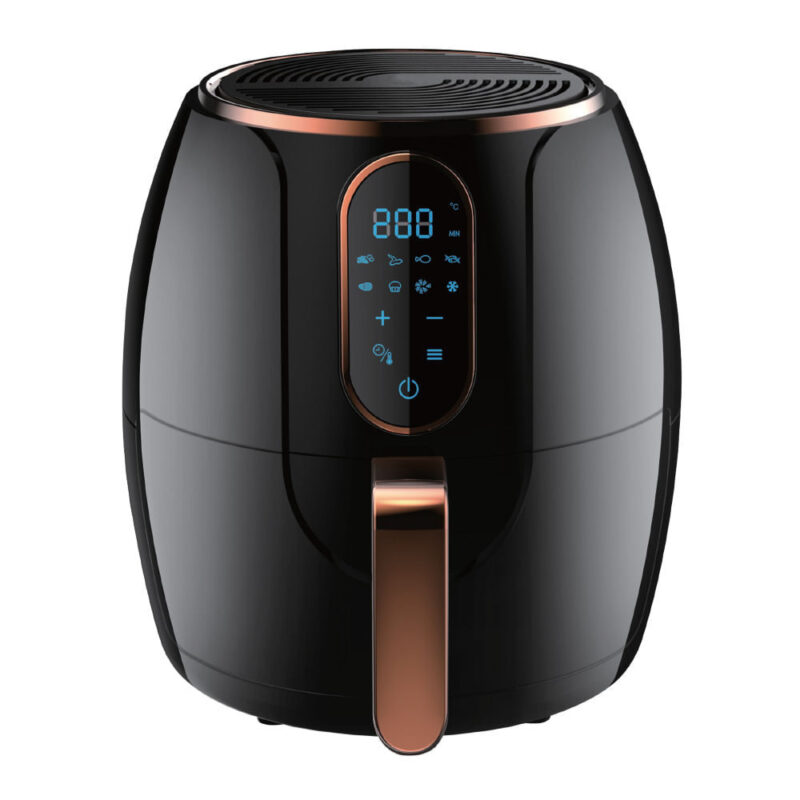 Фритюрник с горещ въздух HIBERG KD350, 1200W, 8 програми, 3.2l, Таймер, Черен/розово злато Намаления и отстъпки ЧеренПетък 3