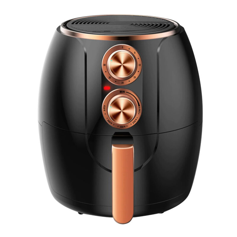 Фритюрник с горещ въздух HIBERG KM350, 1200W, 3.2l, Таймер, Черен/розово злато Намаления и отстъпки ЧеренПетък 3