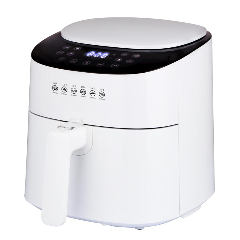 Фритюрник с горещ въздух Rosberg Premium RP51980O, 40-220 C, 1300W, 4.2 литра, Сушене на плодове, Дигитален, 8 програми, Бял Намаления и отстъпки ЧеренПетък 3