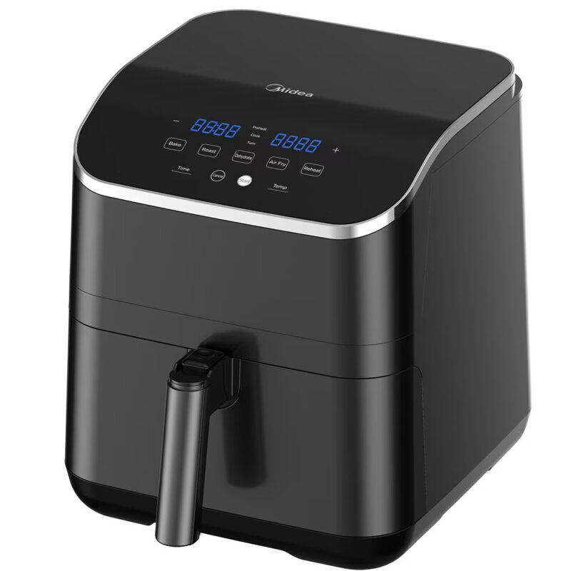Фритюрник с горещ въздух Midea MF-CN55D2, 1700W, 8 програми, 4.8L, DUALCYCLONE Rapid Air технология, Таймер, Черен Намаления и отстъпки ЧеренПетък 3