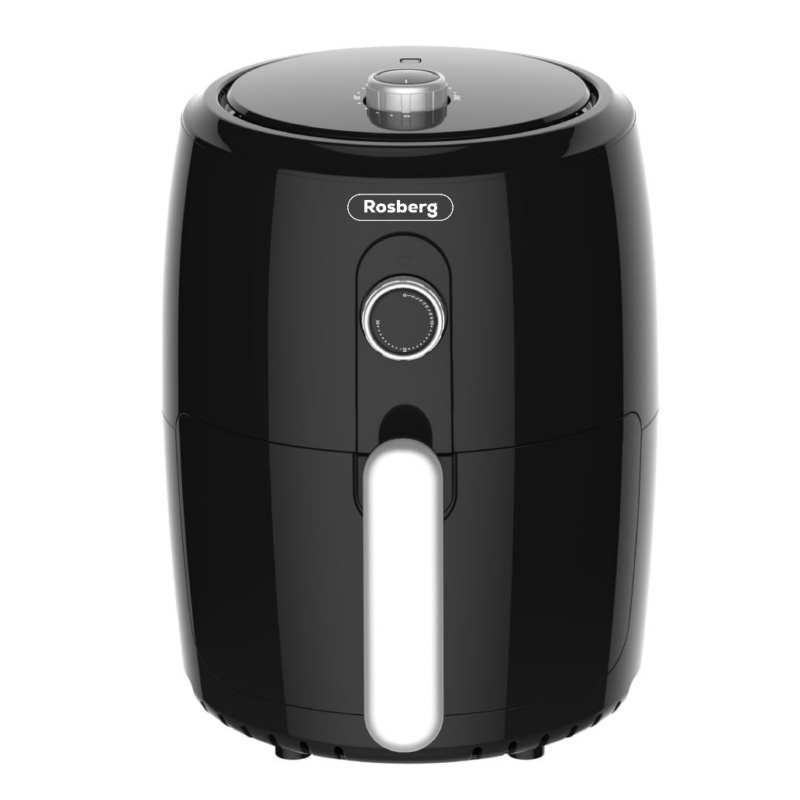 Фритюрник с горещ въздух Air Fryer Rosberg Premium RP51980L, 1000W, 2 литра, 80-200 C, Таймер, Черен Намаления и отстъпки ЧеренПетък 3