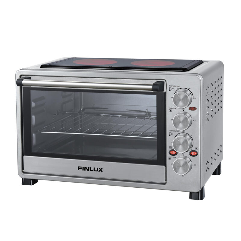 Готварска печка с керамичен плот Finlux FCO-42SRL, 42 l, Съвместна работа на котлони и фурна, Конвекция, Шиш, Инокс Намаления и отстъпки ЧеренПетък 3