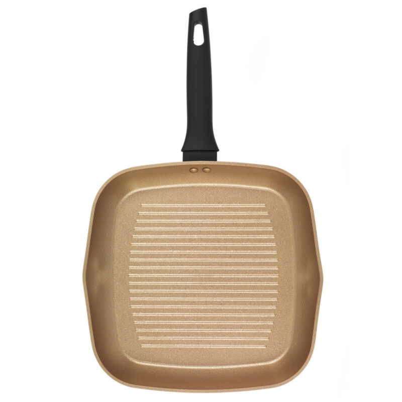 Грил тиган Russell Hobbs Opulence RH01674BEU7, 28 см, Crystaltech покритие, Индукция, Без PFOA, Черен/златист Намаления и отстъпки ЧеренПетък 3