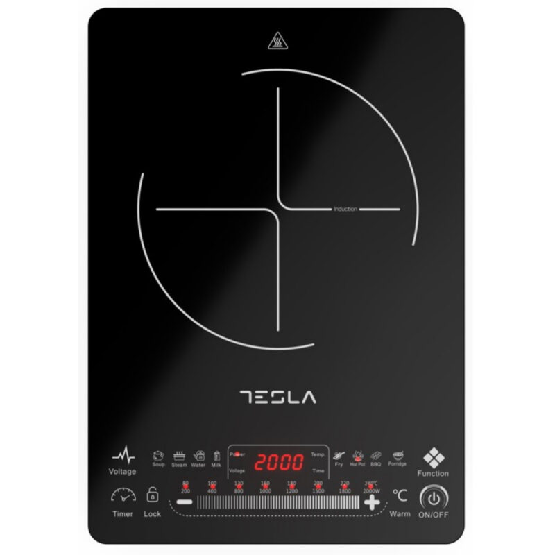 Индукционен котлон Tesla IC400B, 2000W, Touch screen, LED дисплей, 9 програми, 8 нива на мощност, Таймер, Черен Намаления и отстъпки ЧеренПетък 3