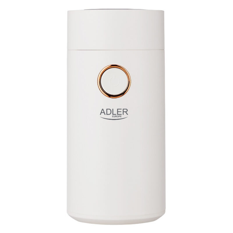 Кафемелачка Adler AD 4446WG, 150W, Прозрачен капак, Защита, 75 гр, Бял/златист Намаления и отстъпки ЧеренПетък 3