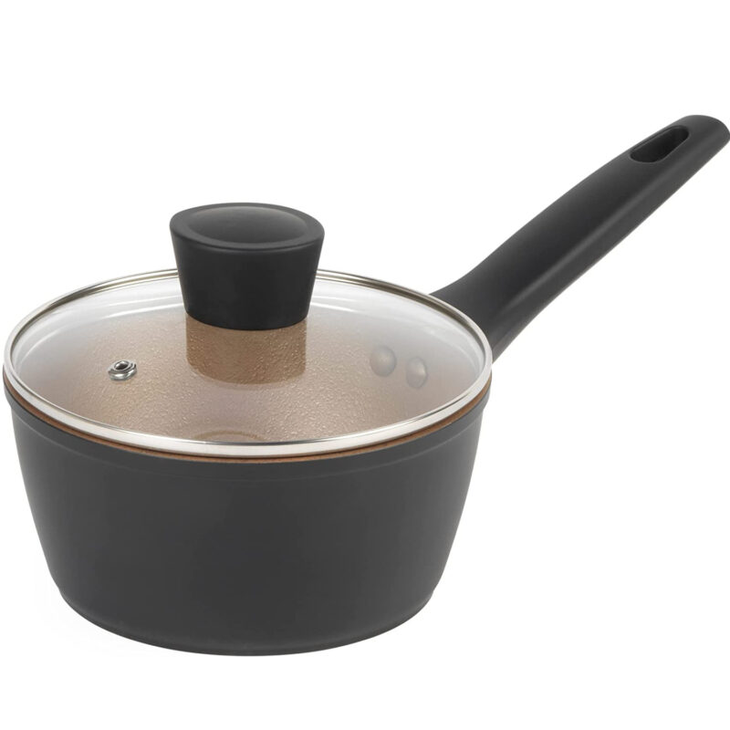 Касерола Russell Hobbs Opulence RH02135BEU7, 16 см, 1.5 l, Покритие Crystaltech, Индукция, Черен/златист Намаления и отстъпки ЧеренПетък 3