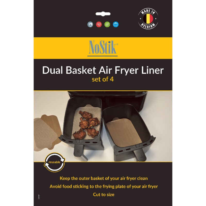 Комплект двойни подложки за двоен AirFryer NoStik 1FFF139, За многократна употреба, Бежов Намаления и отстъпки ЧеренПетък 3