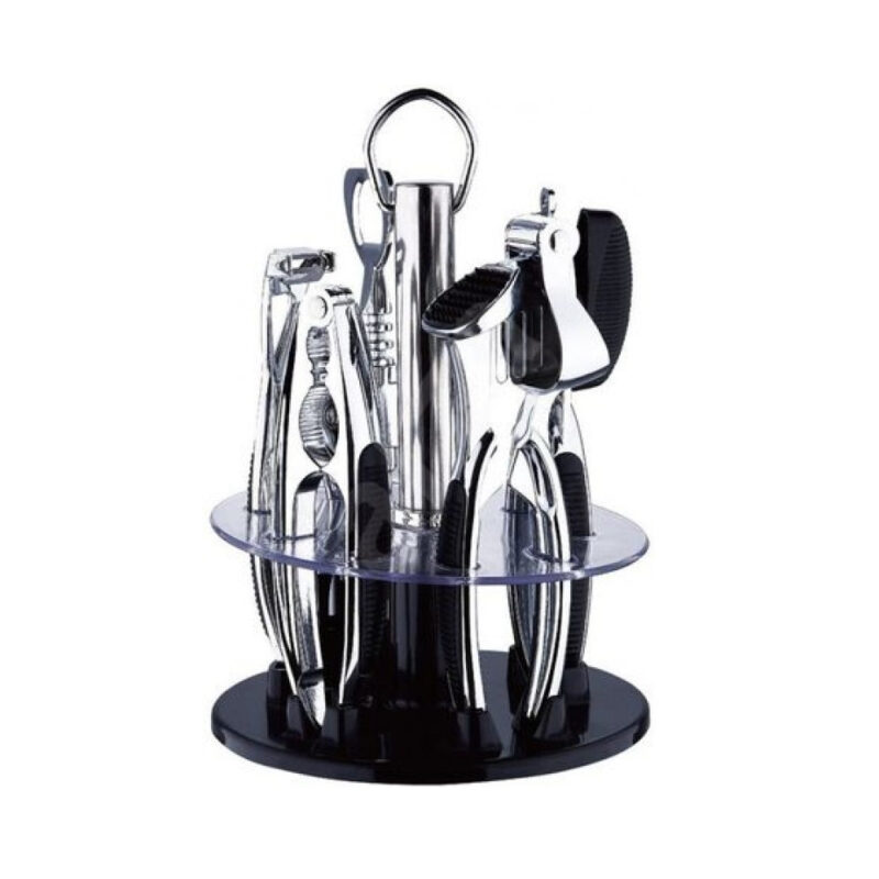 Комплект кухненски прибори Bohmann BH 7780, 6 части, Въртяща се стойка, Инокс/черен Намаления и отстъпки ЧеренПетък 3