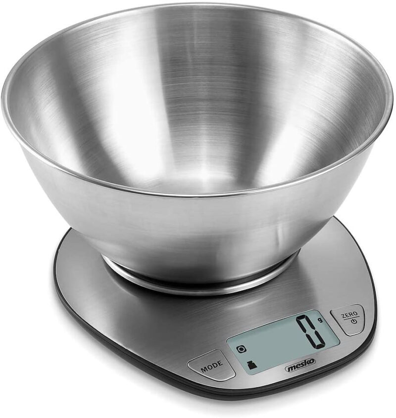 Кухненска везна Мesko MS 3152, 5 кг, 2 литра купа, LCD дисплей, Сребрист Намаления и отстъпки ЧеренПетък 2