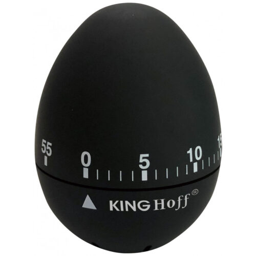 Кухненски таймер Kinghoff KH 1620, 60х75мм, Стомана, Гумено тяло, Черен