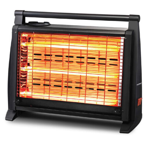 Кварцова печка с овлажнител Zilan ZLN2205, 1500 W, 3 нива, 3 кварцови нагревателя, Черен
