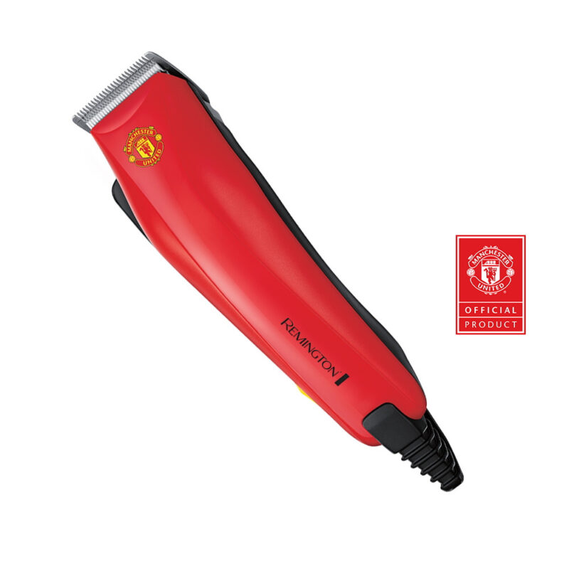 Машинка за подстригване Remington HC5038 ColorCut Manchester United, 11 гребена, Наметало за подстригване, Червена Намаления и отстъпки ЧеренПетък 3