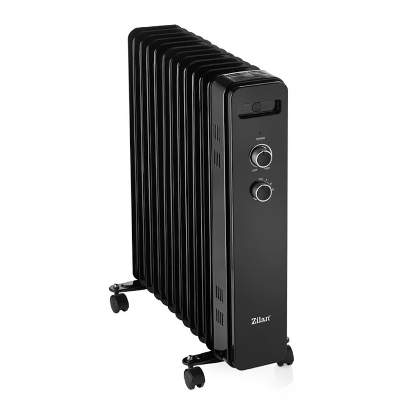 Маслен радиатор Zilan ZLN8450, 2500 W, 11 ребра, 3 степени, Черен Намаления и отстъпки ЧеренПетък 2