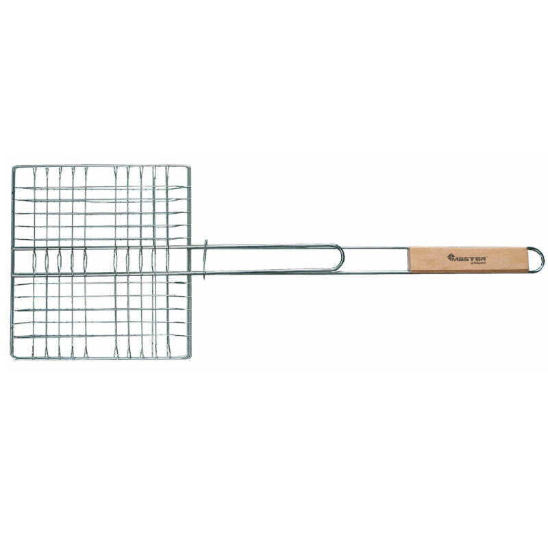 Метална скара MasterGrill MG281, Размер на скарата 21х23 см, Дръжка 62 см, Инокс Намаления и отстъпки ЧеренПетък 3