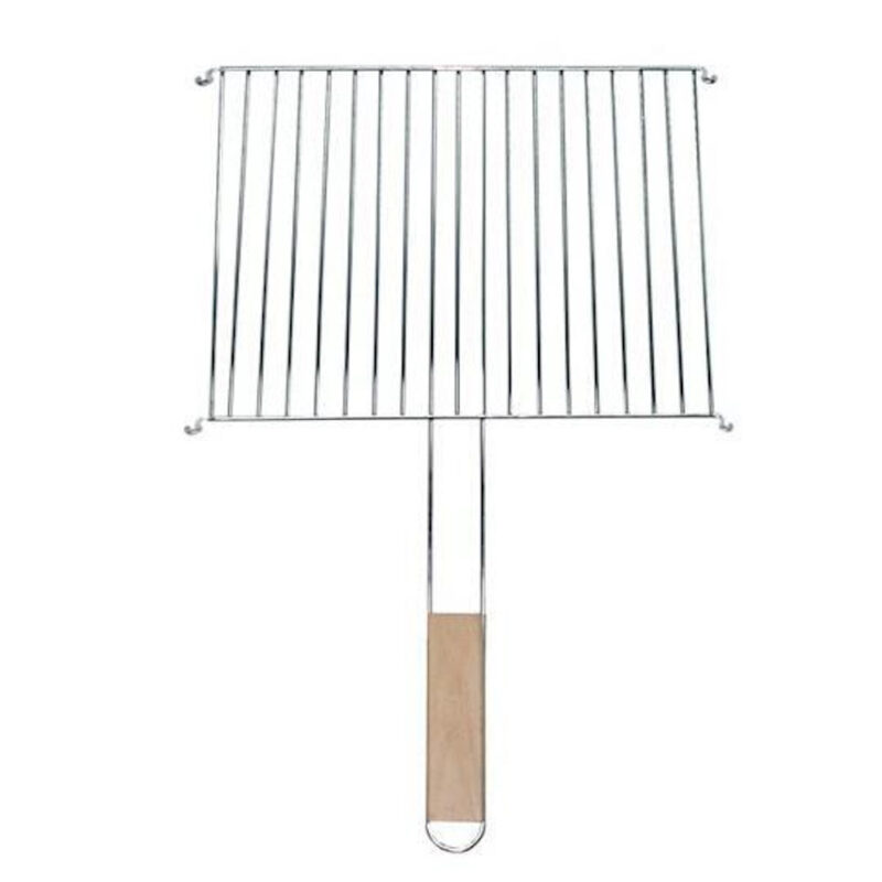 Метална скара за барбекю MasterGrill MG251, Дървена дръжка, Размер на скарата 40 х 30 см, Инокс/кафяв Намаления и отстъпки ЧеренПетък 3