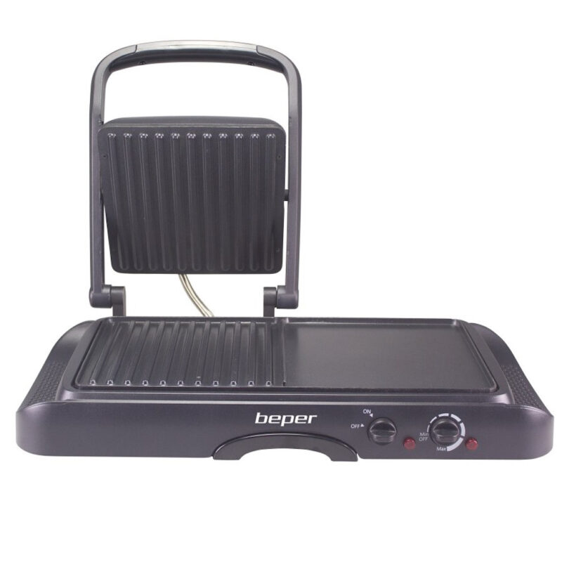 Мултифункционална електрическа скара Beper P101TOS501, 3в1, 1600W, Незалепващa, Черен Намаления и отстъпки ЧеренПетък 3
