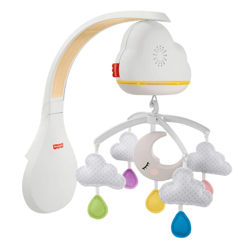 Музикална въртележка Fisher-Price Calming Clouds GRP99, Нощна лампа, Облачета, Бял Намаления и отстъпки ЧеренПетък 3