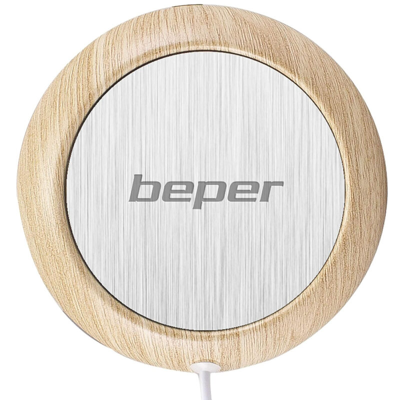 Нагревател за чаши Beper P201UTP003, USB, Диаметър 10.5 см, Сив/кафяв Намаления и отстъпки ЧеренПетък 3