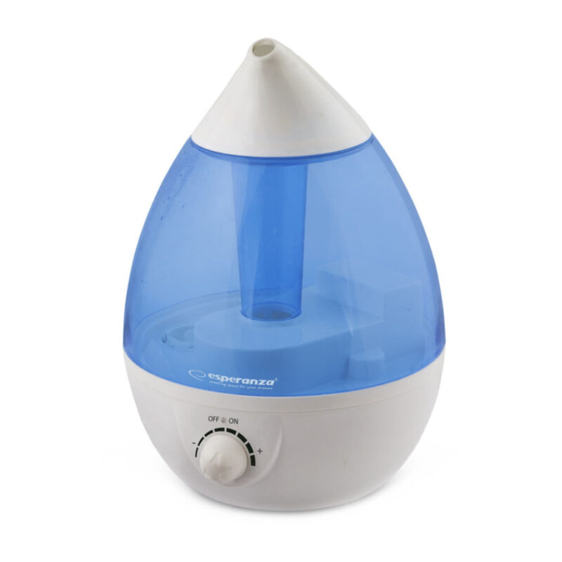 Овлажнител за въздух Esperanza EHA005, 25W, 2.6 л, 3 нива, 300 мл/ч, 40 кв/м., Бял/син Намаления и отстъпки ЧеренПетък