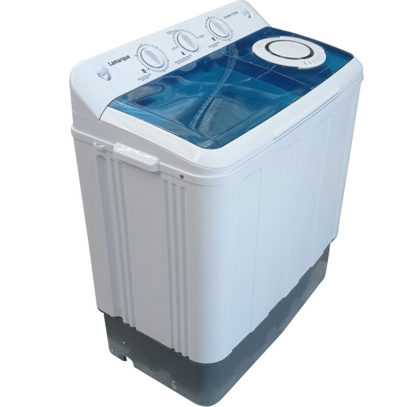 Пералня Lamarque SAWM-7585BL, 360W, 7 Kg, Таймер, Тиха работа, Син/бял Намаления и отстъпки ЧеренПетък 3