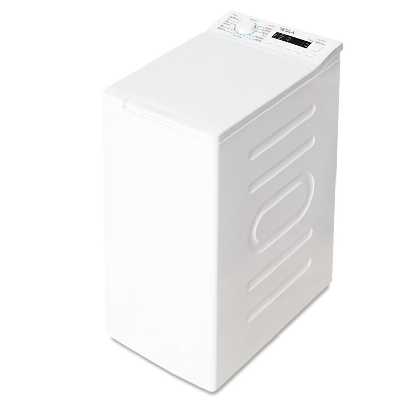 Пералня с горно зареждане Tesla WL71291M, 2000W, 1200 rpm/min, 7.5 кг., LED дисплей, Инверторен мотор, Бял Намаления и отстъпки ЧеренПетък