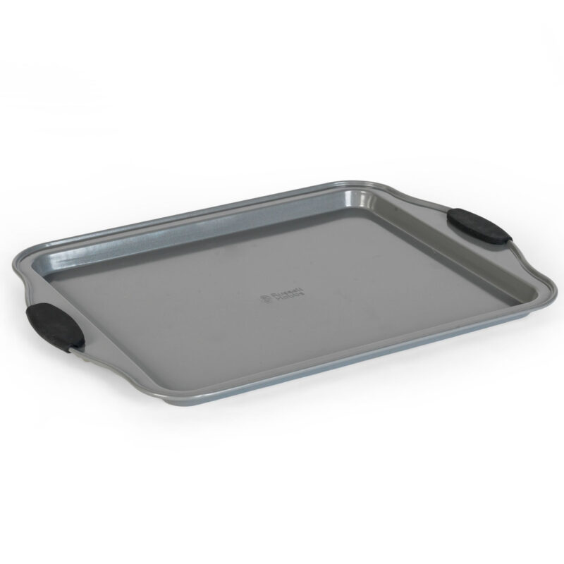 Плитка тава за печене Russell Hobbs Pearlised RH01914EU7, 38 см, Незалепващо покритие, Силиконови дръжки, Сив Намаления и отстъпки ЧеренПетък 3