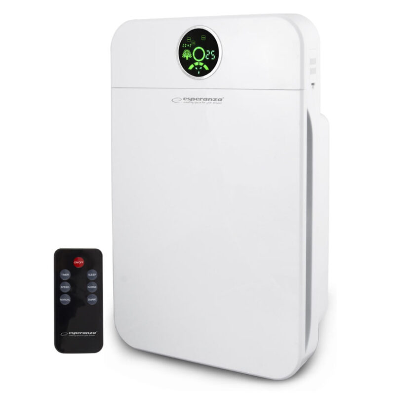 Пречиствател на въздух Esperanza EHP002, 35W, 50 кв/м, 4 етапа на филтриране, HEPA филтър, LCD екран, Таймер, Дистанционно, Бял Намаления и отстъпки ЧеренПетък 3