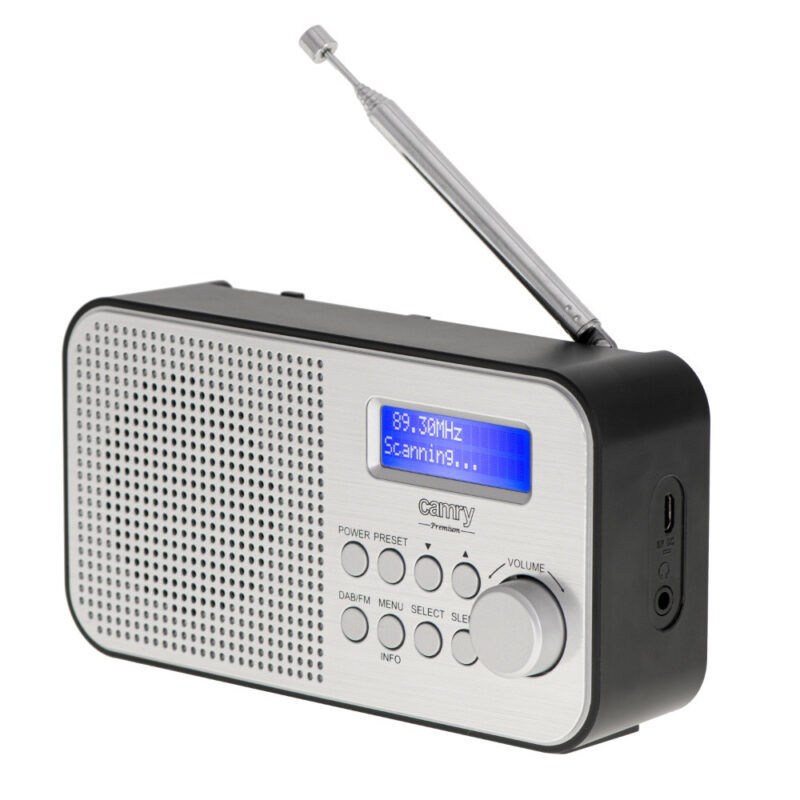 Радио цифрово Camry CR 1179, 2000 mAh, DAB/DAB/FM, Аларма, Жак за слушалки, Сребрист Намаления и отстъпки ЧеренПетък 2