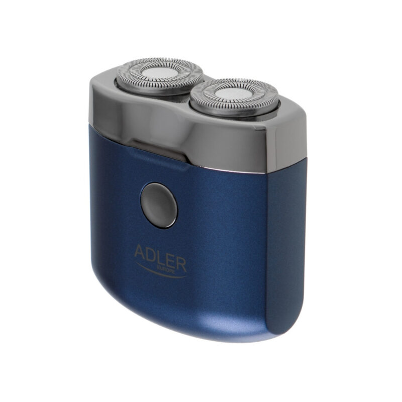 Самобърсначка мини Adler AD 2937, 250 mAh, USB C, За път, Безжична, Син/Инокс Намаления и отстъпки ЧеренПетък 2