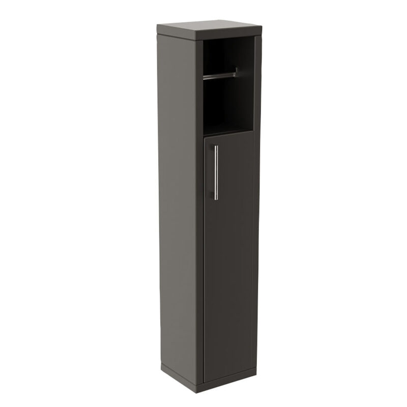 Шкаф за баня с поставка за тоалетна хартия Kalune Design 854KLN4303, 70х15 см, Меламиново покритие, Тъмносив Намаления и отстъпки ЧеренПетък 3