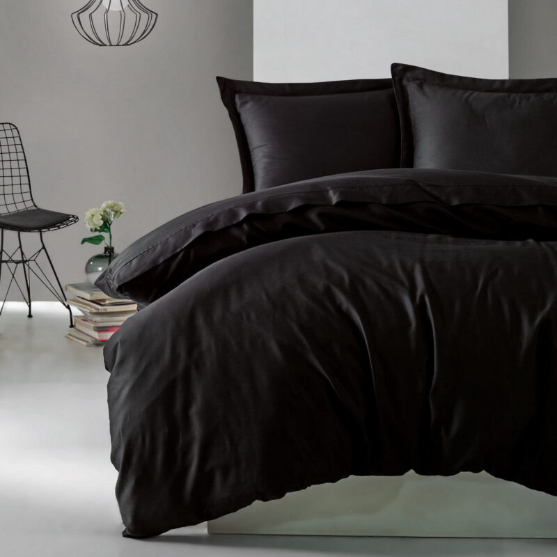 Спален комплект Cotton Box 129CTN3492, 100% памук, 4 части, Плик 200х220 см, Чаршаф 240х260 см, 2 Калъфки 50х70 см, Черен Намаления и отстъпки ЧеренПетък 3