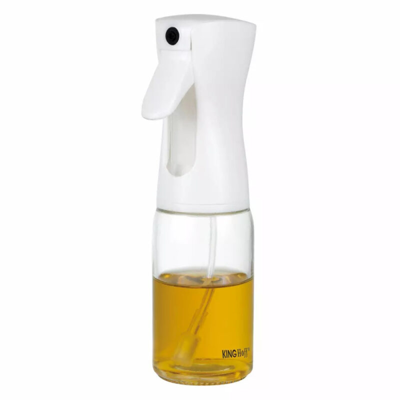 Спрей бутилка за олио и оцет Kinghoff KH 1719, Стъкло, 190 ml, 20х6 см, Безцветен/бял Намаления и отстъпки ЧеренПетък 3