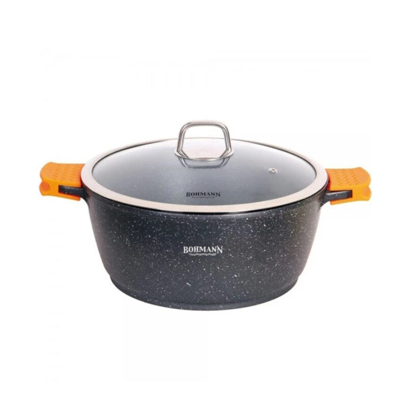 Тенджера Bohmann BH-7350-20MRB, 20 см, 2.2л, Мраморно покритие, Черен Намаления и отстъпки ЧеренПетък 3