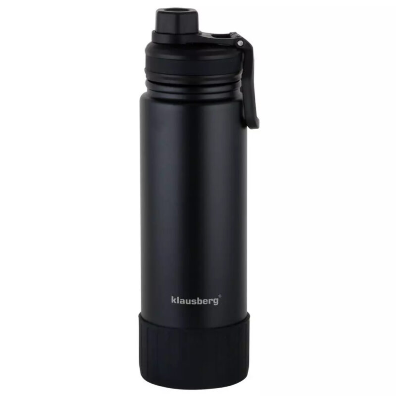 Термобутилка Klausberg KB 7637, 720 ml, Двойни стени, Стомана, Черен Намаления и отстъпки ЧеренПетък 2