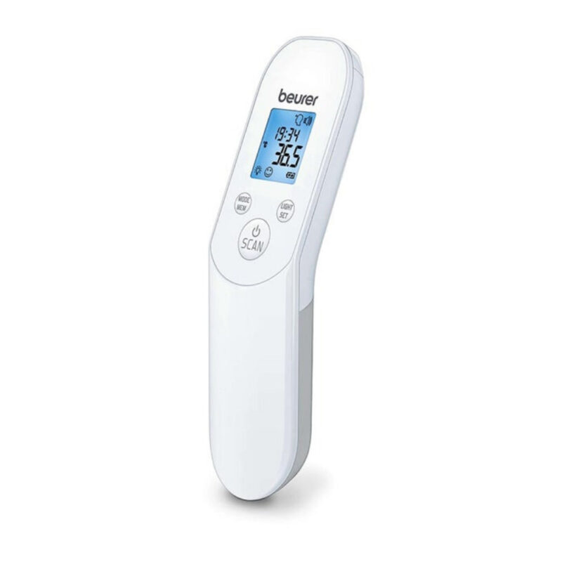 Безконтактен термометър Beurer FT 85, Аларма, 60 запаметявания, Дата и час, C/F, Бял Намаления и отстъпки ЧеренПетък 2