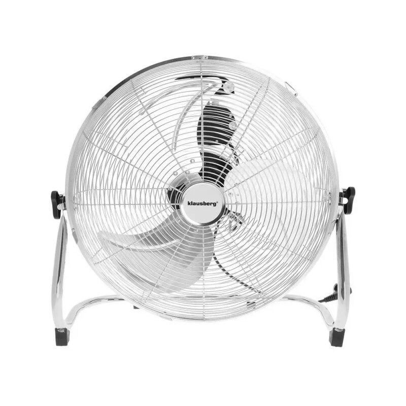 Вентилатор за под Klausberg KB 7471, 100W, 45 см, 3 скорости, Метални перки, Сребрист/хром Намаления и отстъпки ЧеренПетък 2