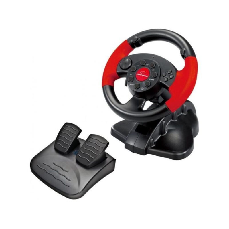 Волан с педали Esperanza Nitro EG103, 13 бутона, За PC/PS2/PS3, USB, Черен Намаления и отстъпки ЧеренПетък 2