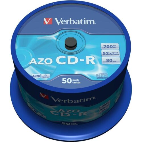 CD-R Verbatim CD-R AZO Crystal 50 броя Намаления и отстъпки ЧеренПетък