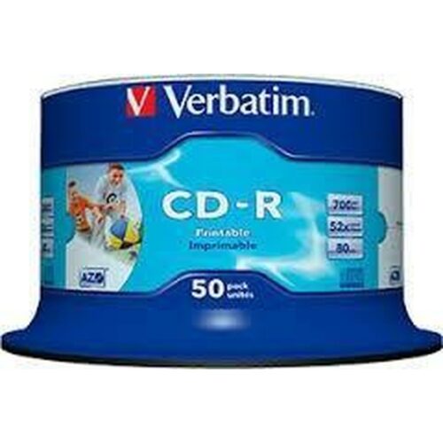 CD-R Verbatim AZO Wide Inkjet Printable 50 броя 700 MB 52x Намаления и отстъпки ЧеренПетък