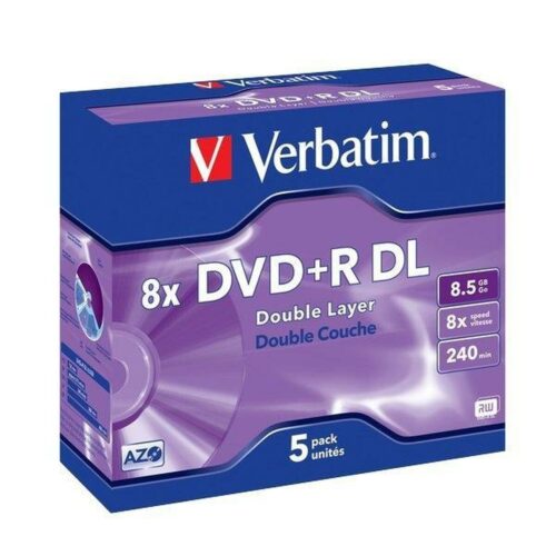 DVD-R Verbatim    8,5 GB 8x 5 pcs 5 броя 8,5 GB 8x Намаления и отстъпки ЧеренПетък