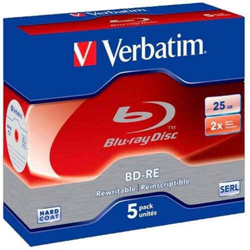 Blu-ray BD-RE Verbatim Datalife 5 броя 25 GB 6x Намаления и отстъпки ЧеренПетък